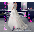 A line fashion style appliqued strapless prom wedding dresses